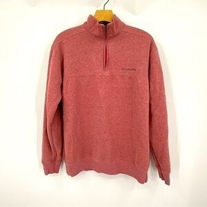 Columbia Mens Hart Mountain II Half Zip Sweatshirt Red Size Medium J2‎